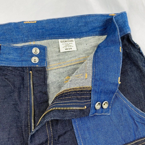 Sugar Cane Mens Size 34 Pocket Painter Colorblock Short NWT - Picture 5 of 6